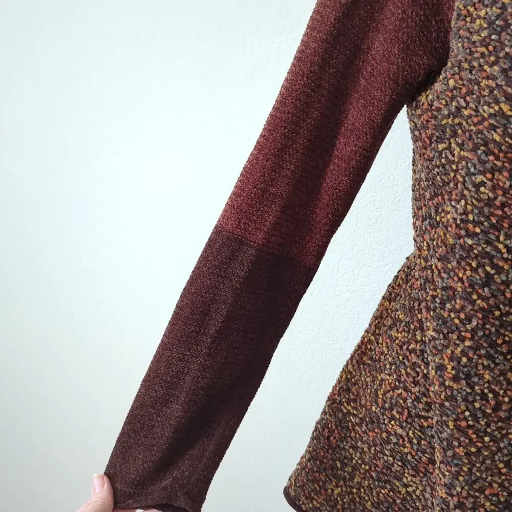 Soft Surroundings Womens Sweater Brown Longline Size Medium Top Neutral Cardigan